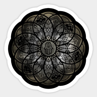 Ornamental Hamsa Mandala Grunge Sticker